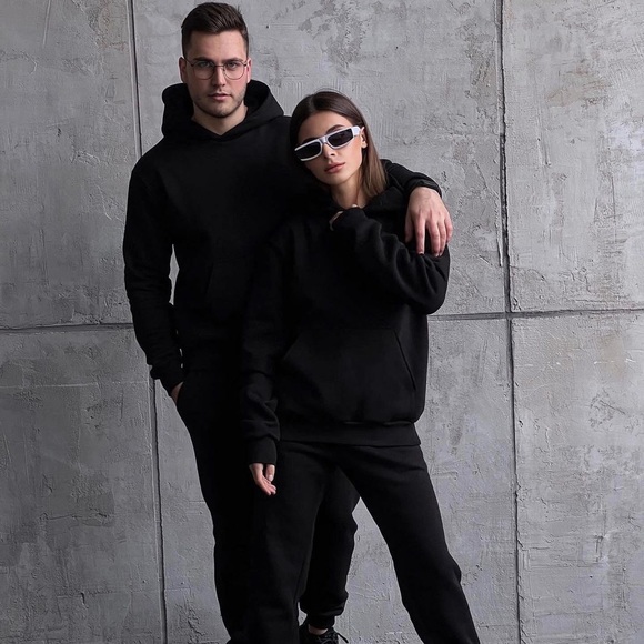 NEW black warm hoodie & joggers sets, fleece model ❄️ - Picture 5 of 5